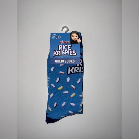 NWT Kelloggs Rice Krispies Novelty Crew Socks - Picture 4 of 10